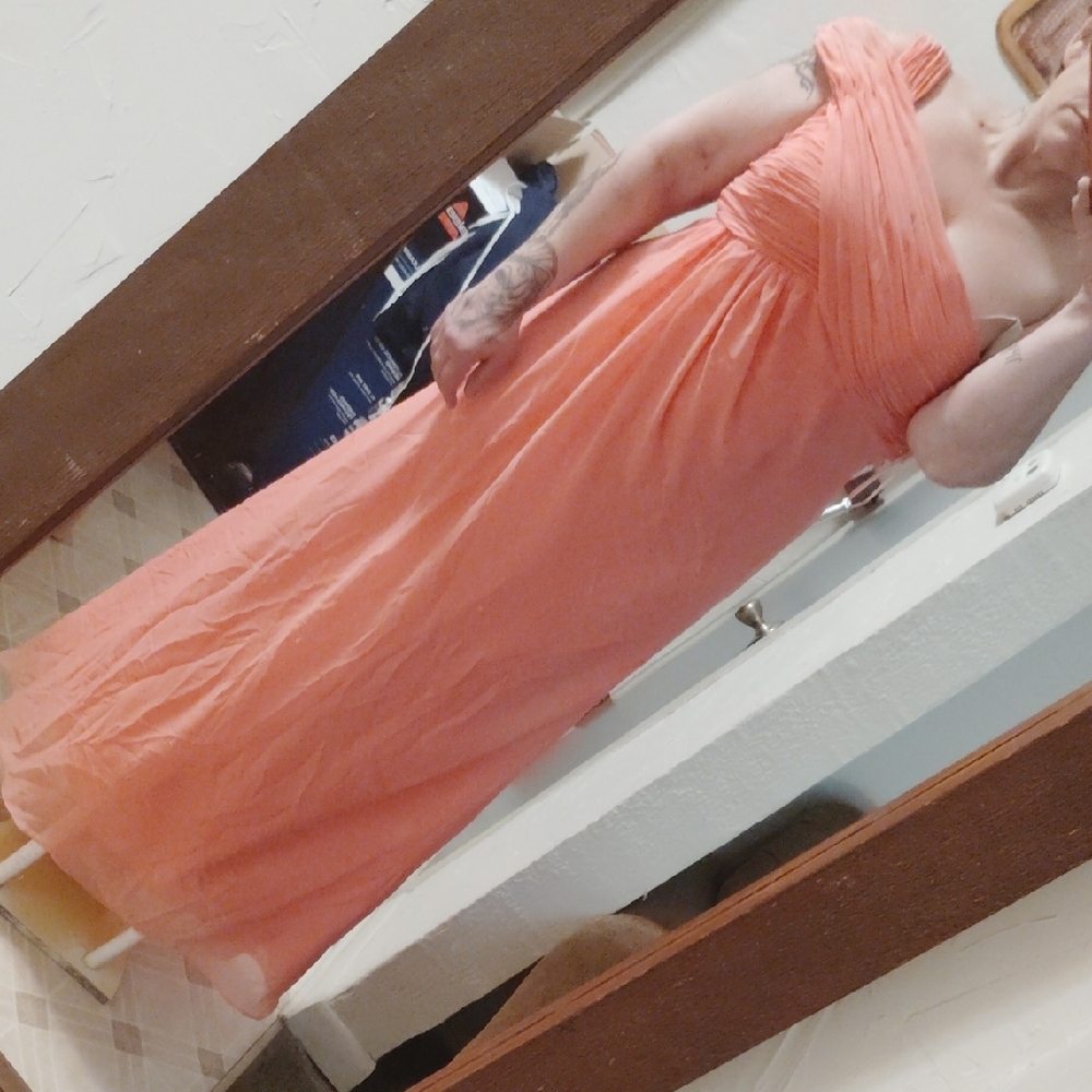 Mary's Bridal Vibrant Coral Gown